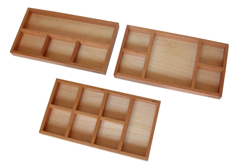 Montessori sorting tray with 10 sections, small variation – THREEWOOD