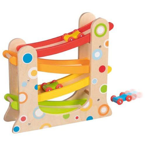 thumbnail image 2 of Wooden Ball Track With 4 Cars | Trixie 2 of 11