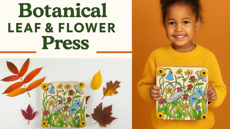 Embedded thumbnail for Fall Collection: Wooden Botanical Leaf & Flower Press