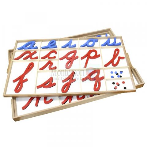 Large Movable Alphabet - Cursive | E&O Montessori