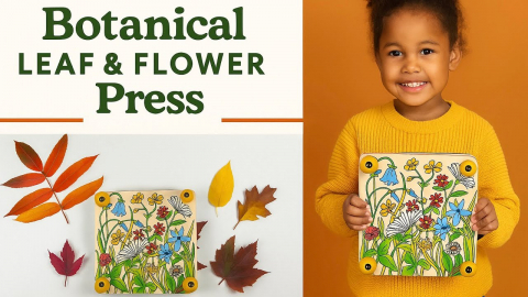 Embedded thumbnail for Fall Collection: Wooden Botanical Leaf &amp; Flower Press