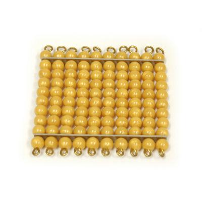 One Golden Bead Square of 100 