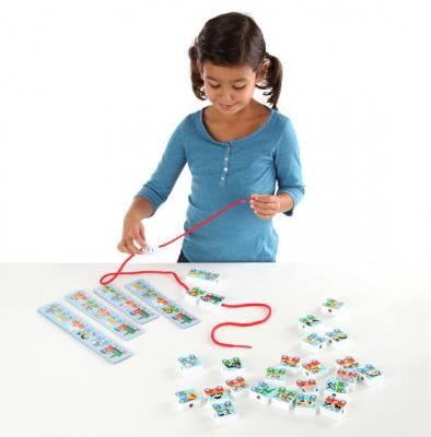 Alphabet Train Lacing Beads