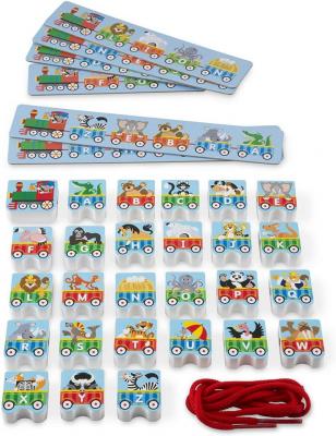 Alphabet Train Lacing Beads