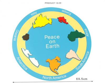  Seven Continents Puzzle Map - Peace on Earth