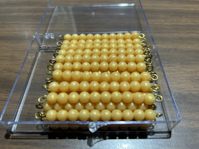 45 Golden Bead Bars of 10 in a Plastic Box