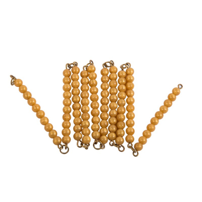 Golden Bead Chains of 100 and 1000 with Wall Frame