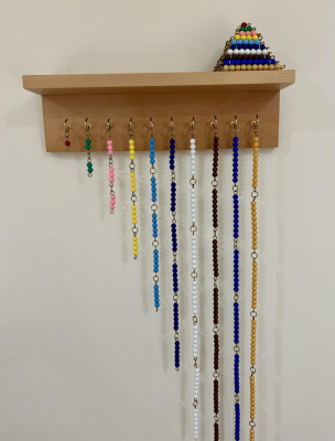 Short Bead Chains & Squares with Wall Frame