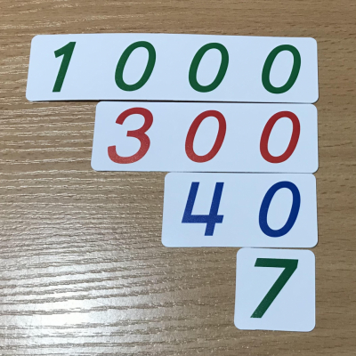 Small Plastic Number Cards with Box, 1-9000