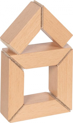 Wooden Building Blocks with Velcro Connectors and Saw 