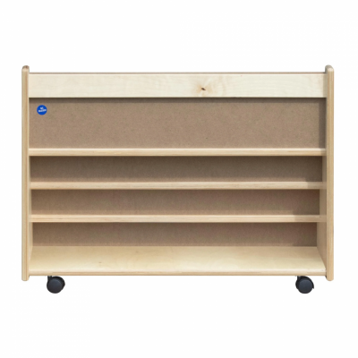 Preschool Book Rack with 4 Shelves rear