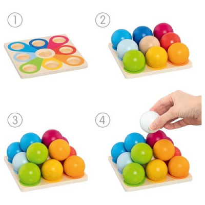 Stacking and Sorting Game Ball Pyramid