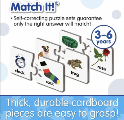 Montessori  puzzle Match It! Rhyme - Montessori toy, game 