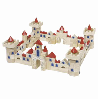 Wooden Castle Building Bricks - 145 Pieces (Ages 3+)