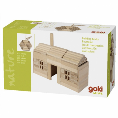 Wooden Building Bricks - 200 Pieces 