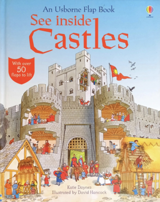 See Inside Castles Usborne book cover with medieval castle illustration