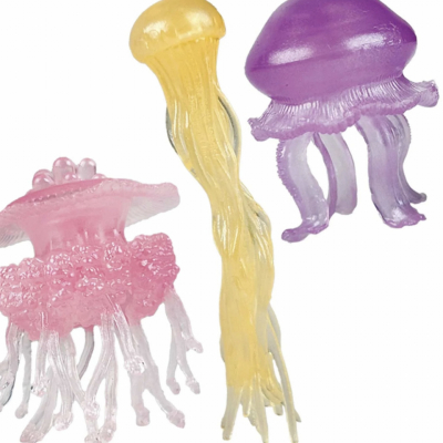 Realistic jellyfish figurines from Safari Ltd for ocean life and marine animals study
