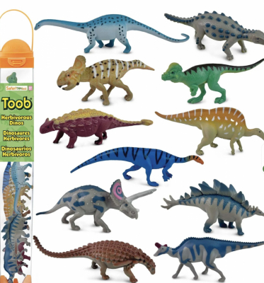 Herbivorous Dinosaurs TOOB - Safari Ltd Herbivorous dinosaur figurines set, Safari TOOB Montessori and STEM learning toys