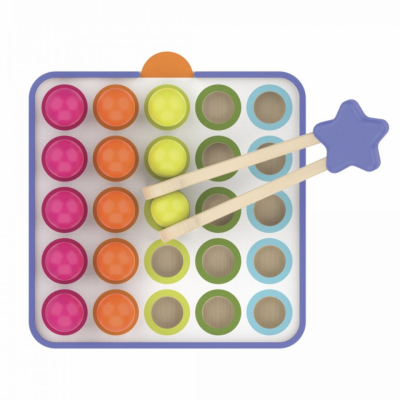 Montessori-inspired pattern and sequencing material for independent hands-on learning