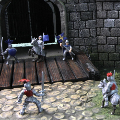 Montessori medieval figurines including knights dragons weapons and medieval characters