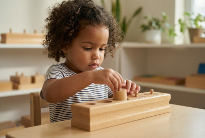 Toddler Cylinder Blocks – Set of 3 - E&O Montessori Materials