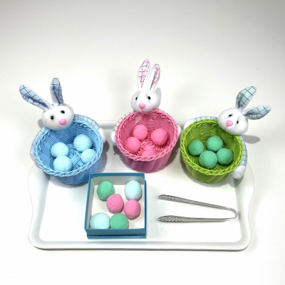 Bunny Color Sorting & Transfer Activity
