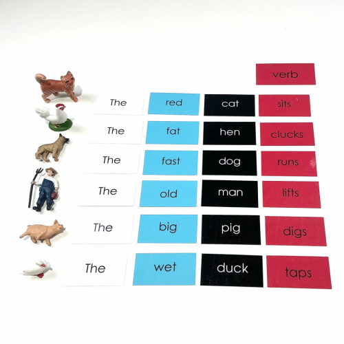 Montessori Language Material – Phonetic Grammar Game with Miniature Objects Montessori Language Material – Phonetic Grammar Game with Miniature Objects