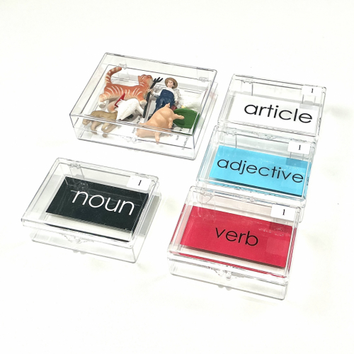 Montessori Language Material – Phonetic Grammar Game with Miniature Objects
