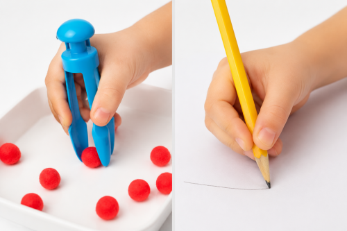 Montessori Tri-Grip Tongs – Pencil Grip and Pre-Writing Tool