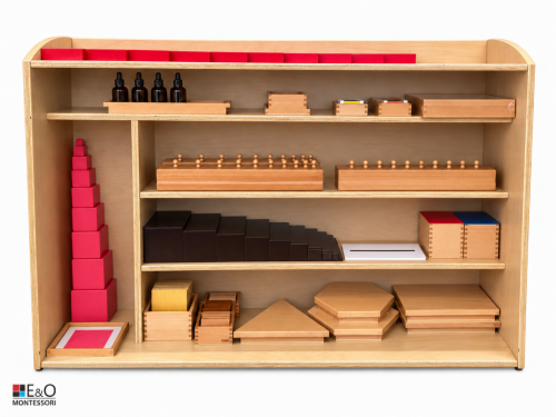 Montessori Sensorial Cabinet: Closed Back - E&O Montessori 