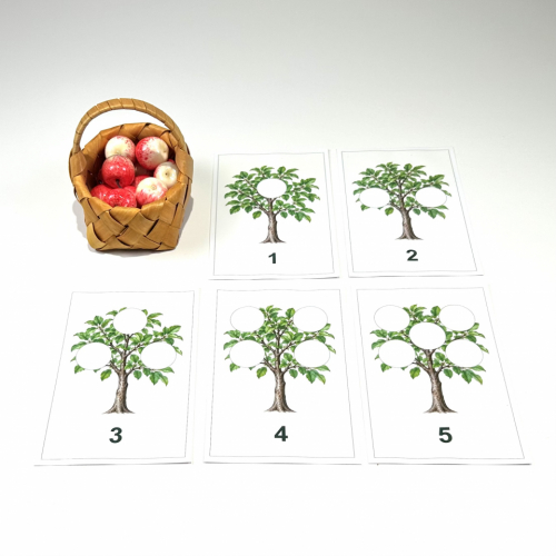 Apple Tree Counting Set 1–5 with basket