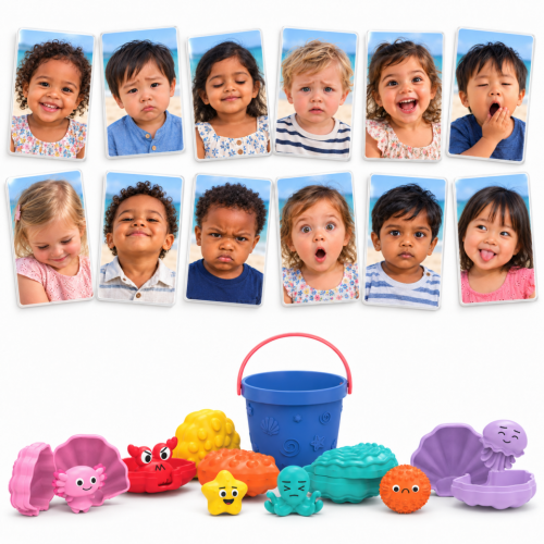 Ocean Emotions Matching Set with Photo Cards - Montessori 