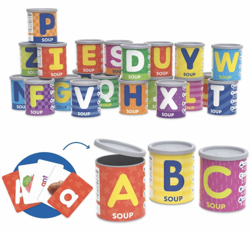 Alphabet Sorting Cans Alphabet Sorting Cans - Montessori