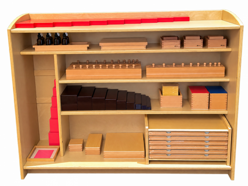 Montessori Sensorial Cabinet - Ready to Assemble, Closed Back Montessori Sensorial Cabinet - Ready to Assemble, Closed Back