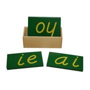 D'Nealian Style Double Sandpaper Letters w/ Box  - Montessori Materials