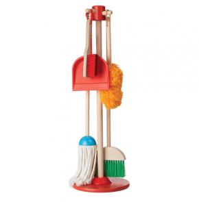 Dust, Sweep & Mop Set with Wooden Stand 