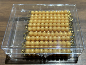 45 Golden Bead Bars of 10 in a Plastic Box