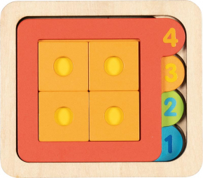  Four-Layer Puzzle: Numbers and Shapes