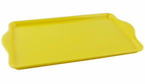 Large Melamine Tray with Handles - Yellow
