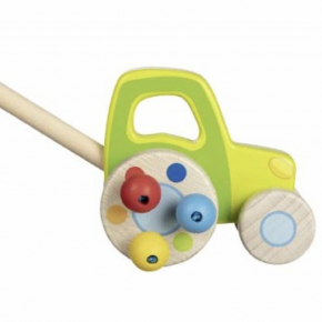 Montessori Inspired Wooden Push-Along Tractor for Toddlers 1-2