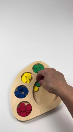 Embedded thumbnail for Wooden Sorting Tray with Circle Compartments