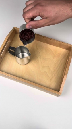 Embedded thumbnail for Pouring Set with Two Stainless Steel Creamers and Wooden Tray